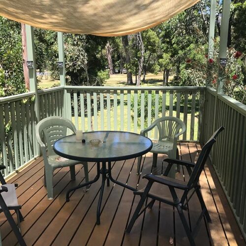 Upstairs Decking looking over park